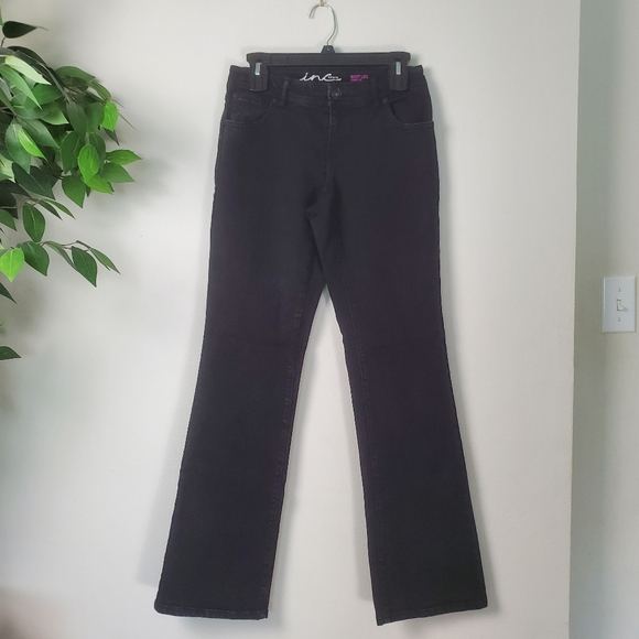 INC International Concepts Women's Black Jeans Boot Leg Curvy Fit Size 2 - Picture 1 of 11